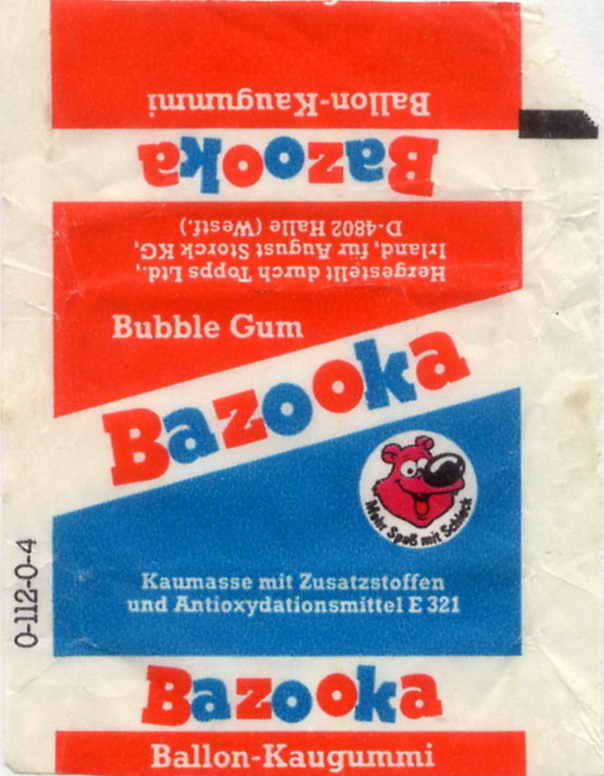 Bazooka-Ireland | Gum Wrappers World