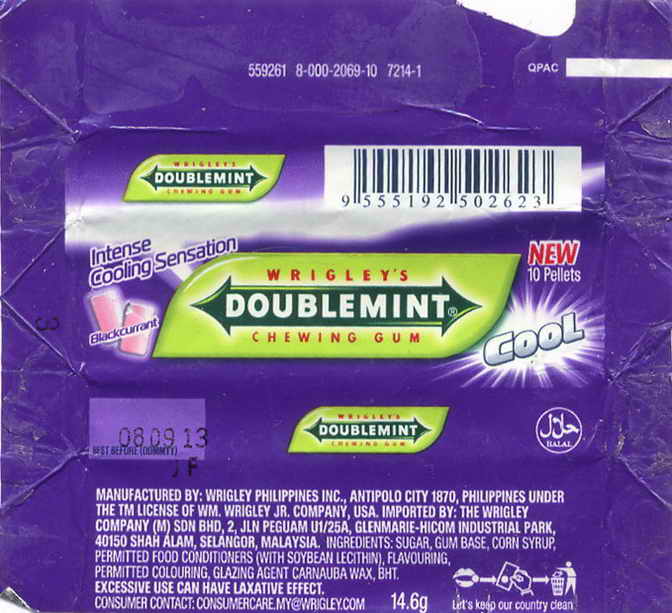 Doublemint Wrigley pellets