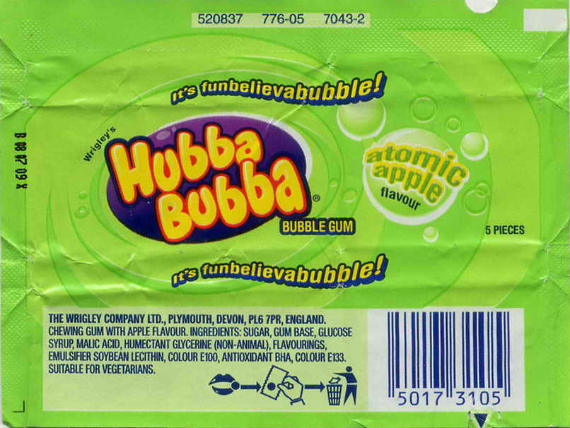 Hubba Bubba,Wrigley England