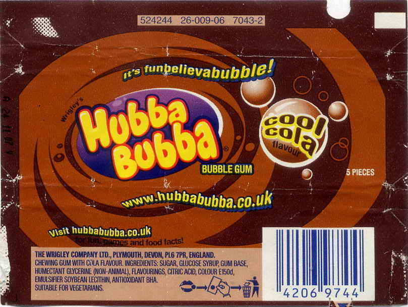 Hubba Bubba,Wrigley England