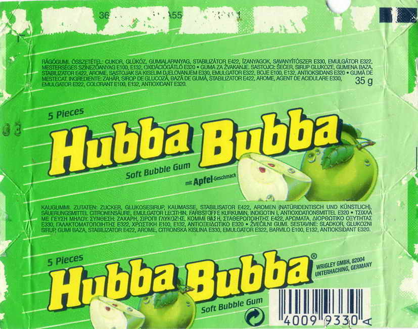 Wrigleys Hubba Bubba Band Kirsch-Apfel-Zitrone, (12 Rollen)