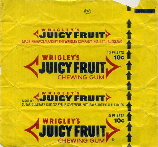 Juicy Fruit Wrigley pellets