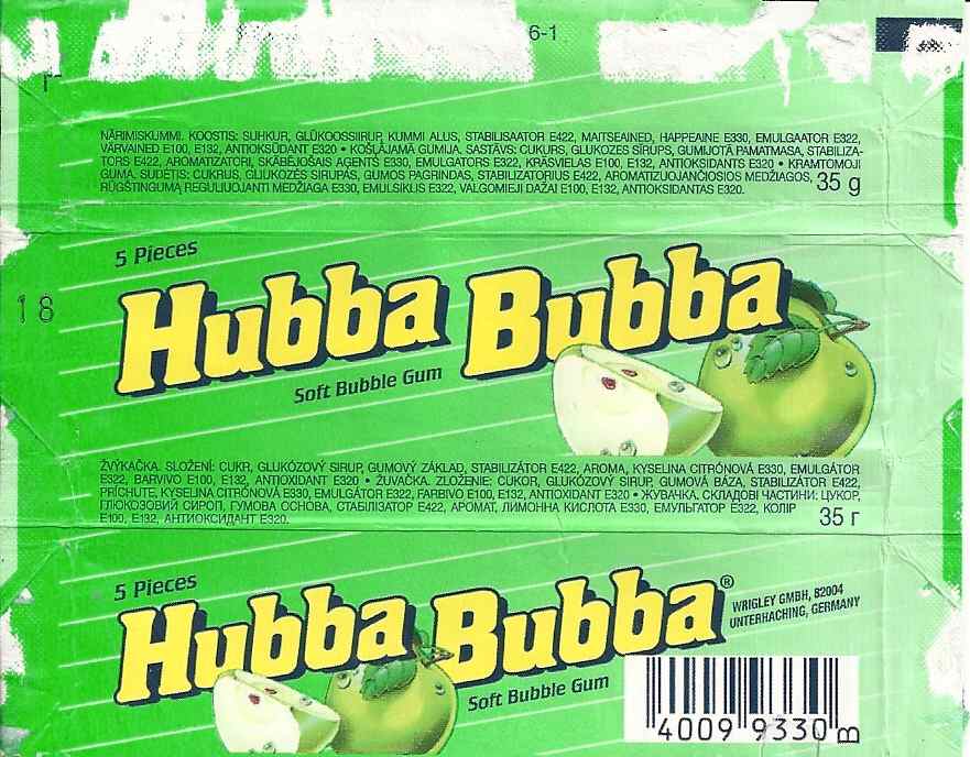 6 x Wrigley´s Hubba Bubba Chewing Gum Rolls Fancy Fruit 336g New from  Germany