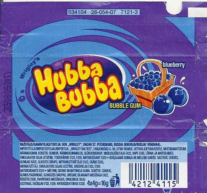 Hubba Bubba, Wrigley  Russia