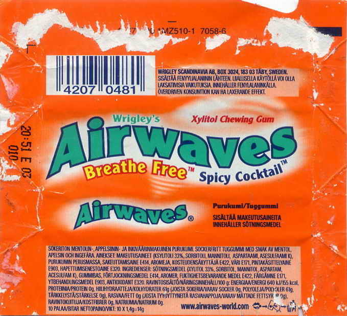 Air Waves Wrigley pellets