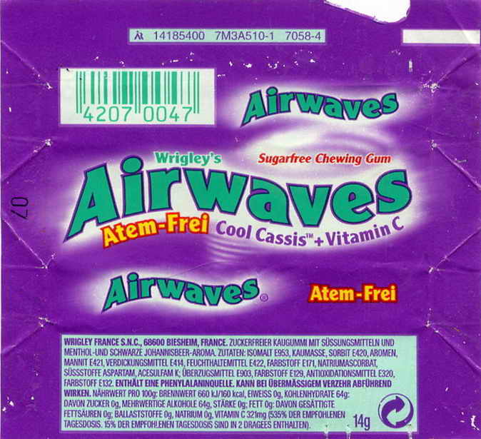 Air Waves Wrigley pellets
