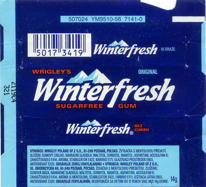 Winterfresh Wrigley pellets