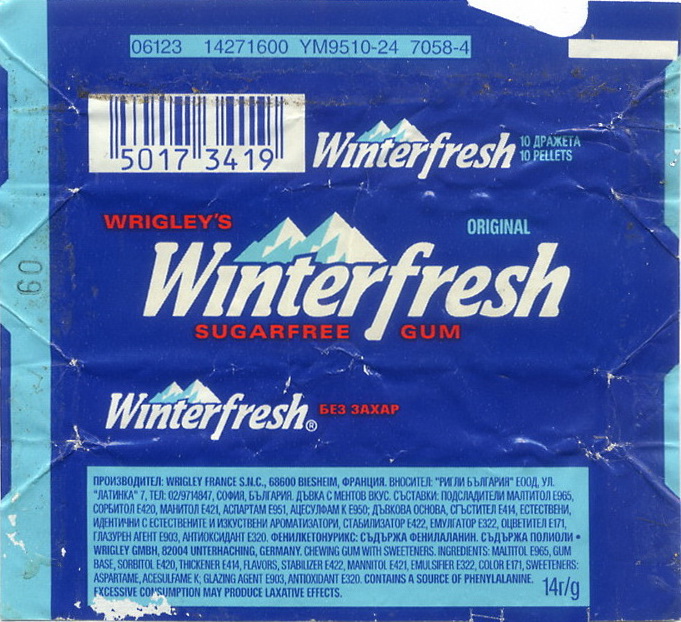 Winterfresh Wrigley pellets