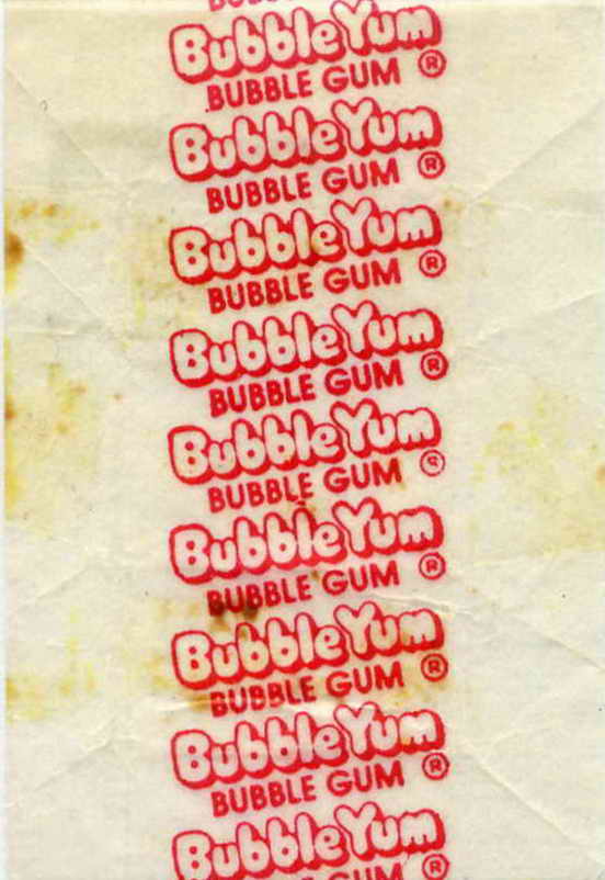 Bubble Yum – inner wrappers