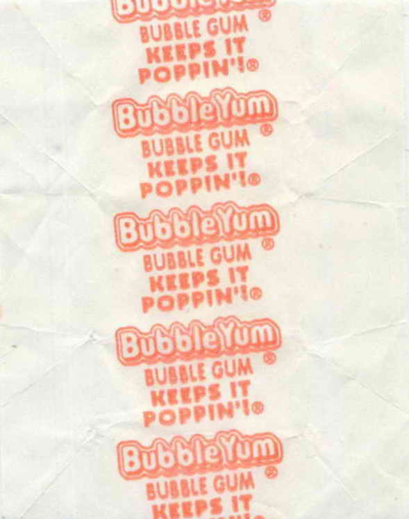 Bubble Yum – inner wrappers