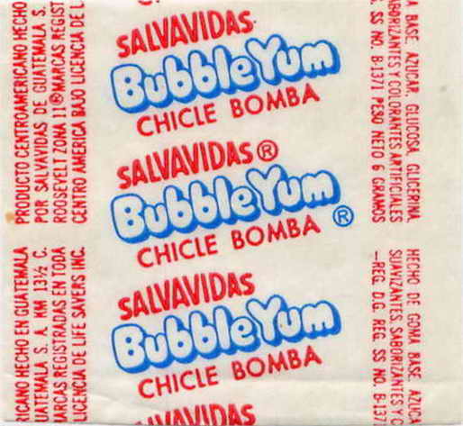 Bubble Yum – inner wrappers