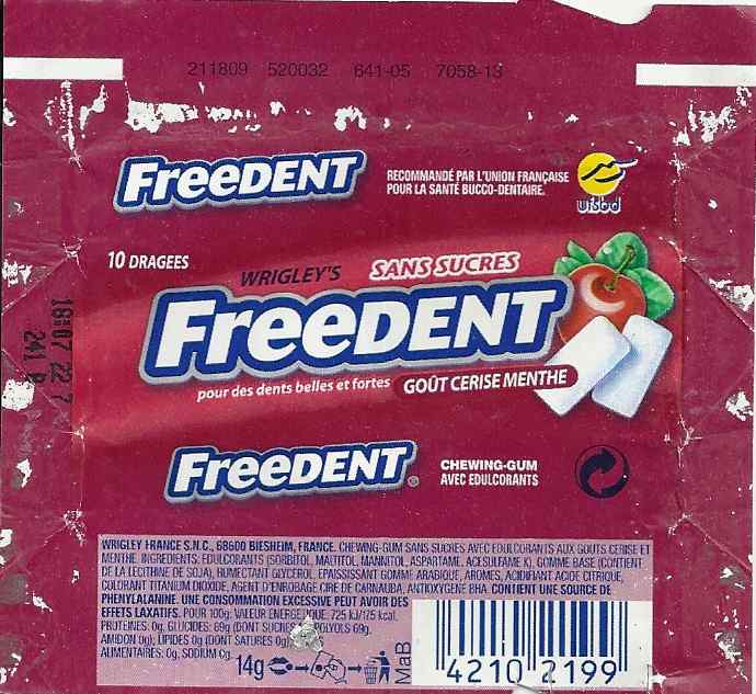 Личное: FREEDENT Wrigley France