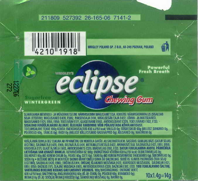 Eclipse Wrigley pellets