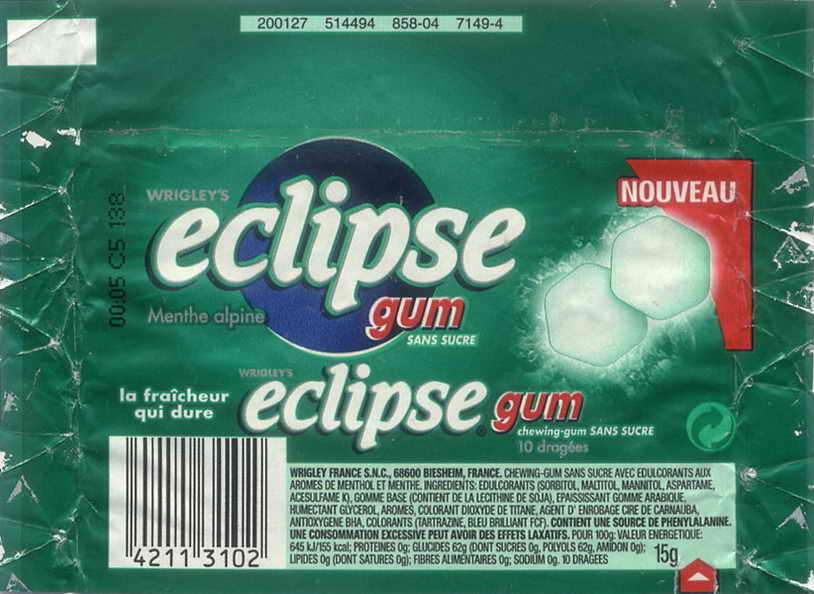 Eclipse Wrigley pellets