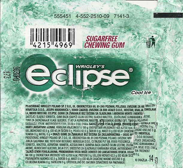 Eclipse Wrigley pellets