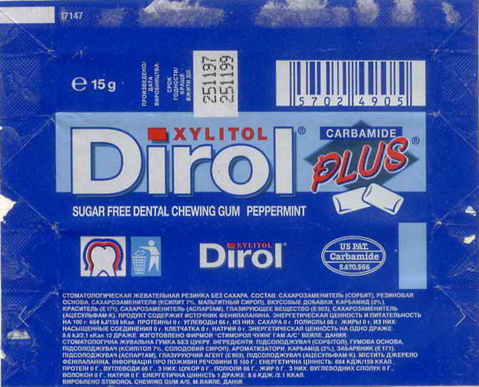 Dirol outer pellets