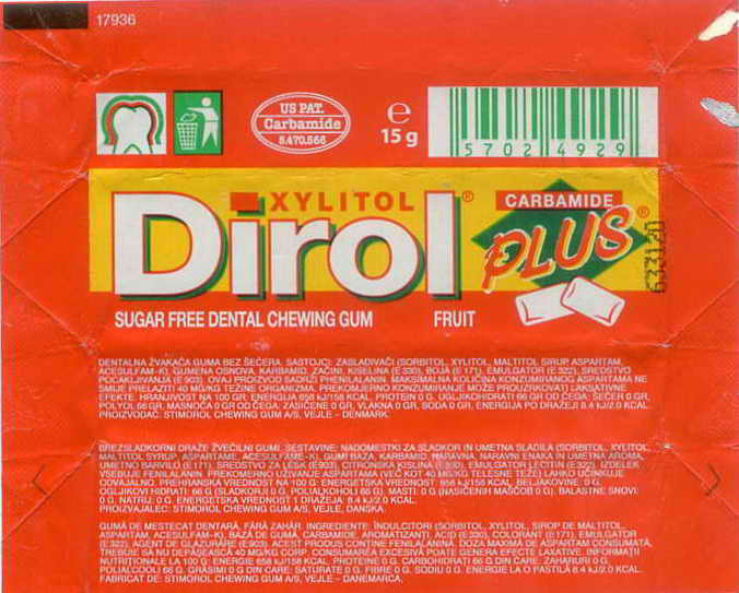 Dirol outer pellets