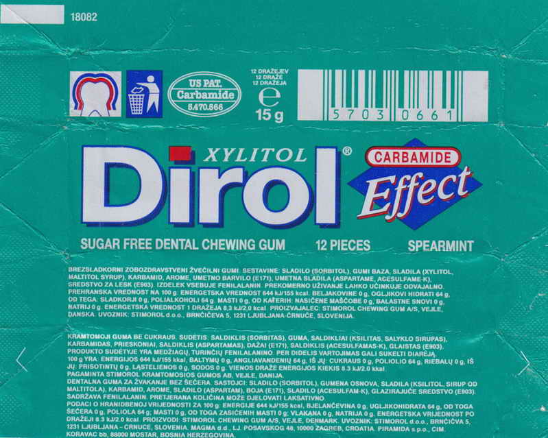 Dirol outer pellets