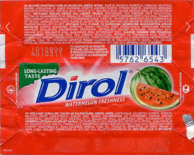 Dirol outer pellets