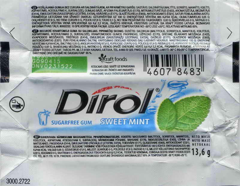 Dirol outer pellets