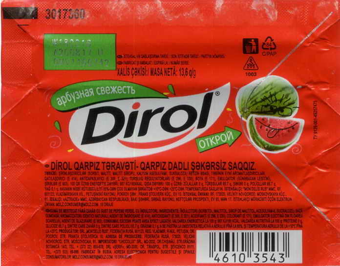 Dirol outer pellets