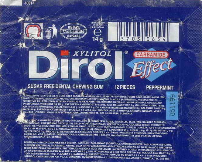 Dirol outer pellets