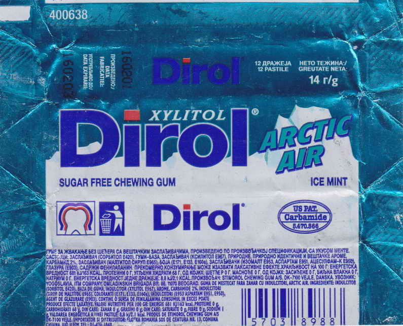 Dirol outer pellets