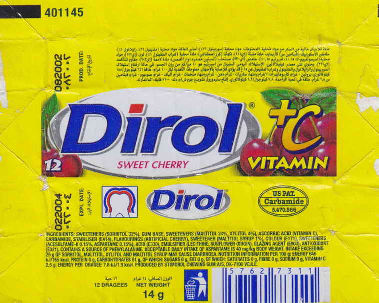 Dirol outer pellets