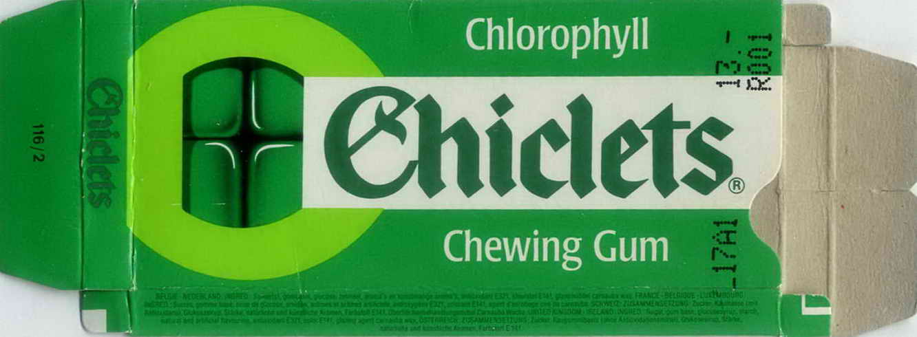 CHICLETS box pellets