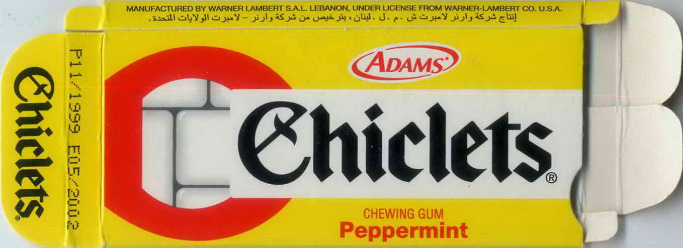 CHICLETS box pellets