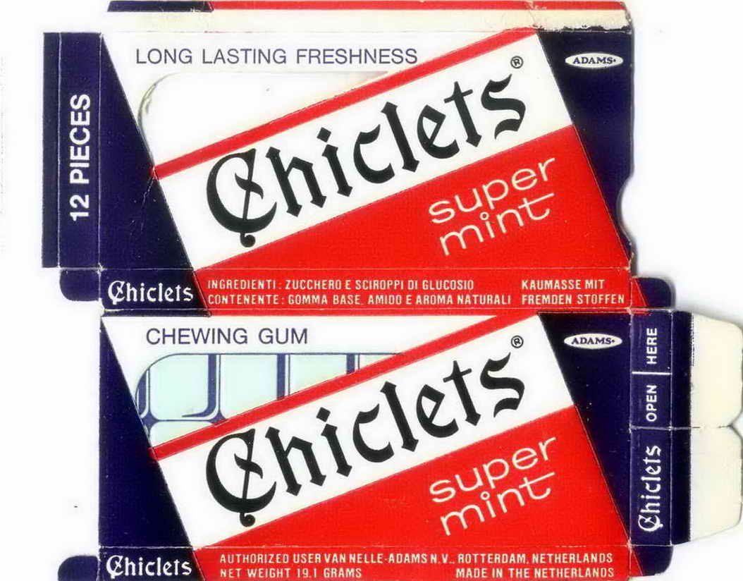 CHICLETS box pellets