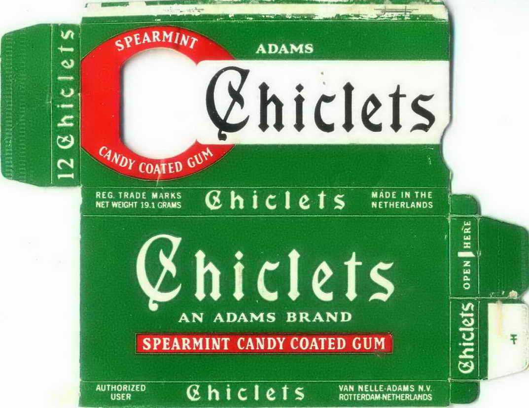 CHICLETS box pellets