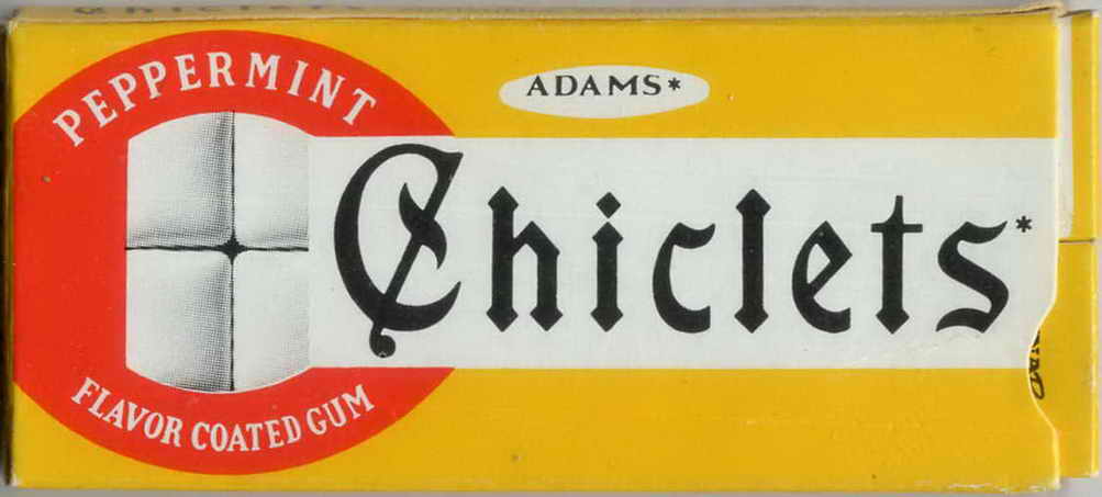 CHICLETS box pellets