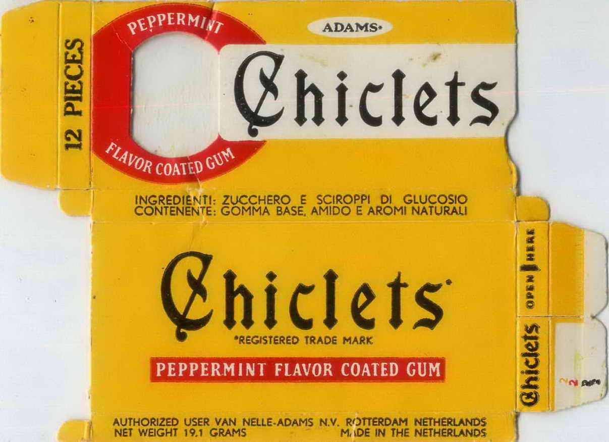 CHICLETS box pellets