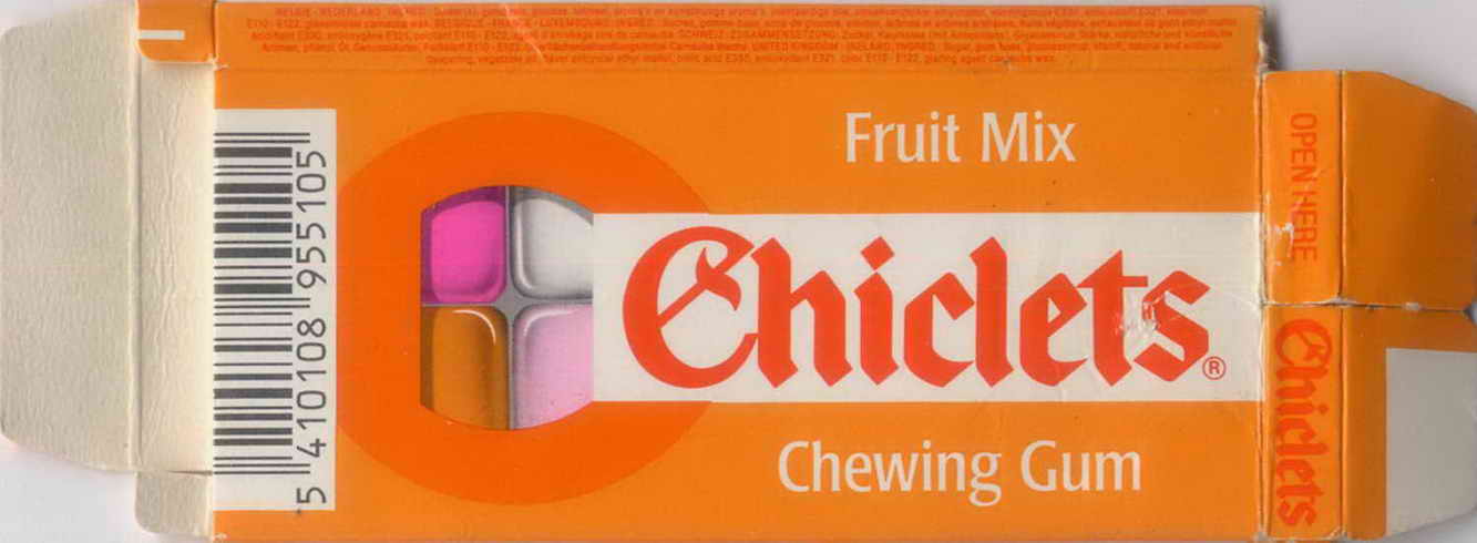 CHICLETS box pellets