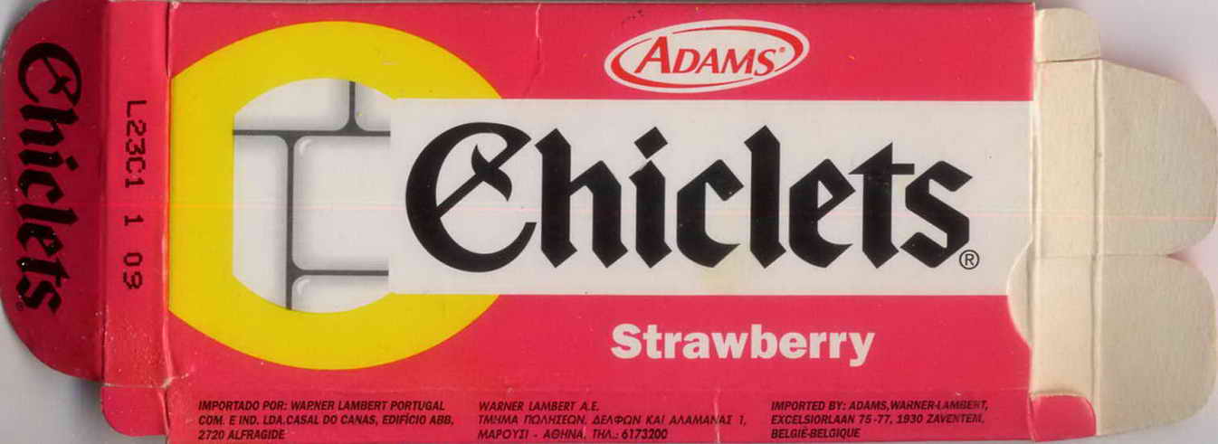 CHICLETS box pellets