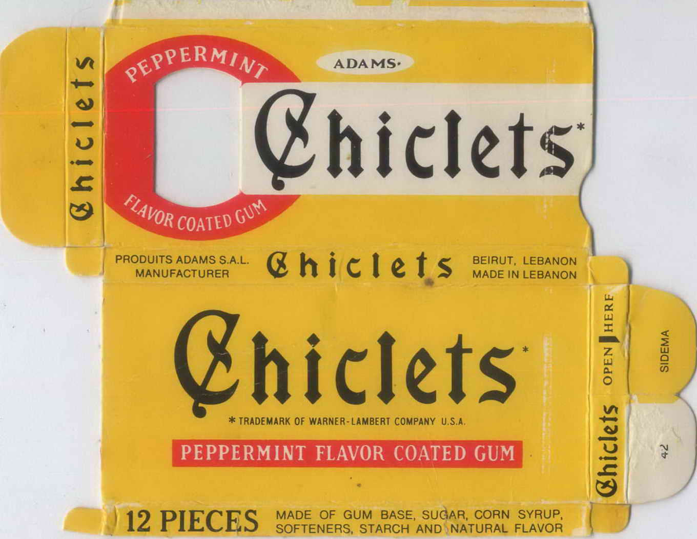 CHICLETS box pellets