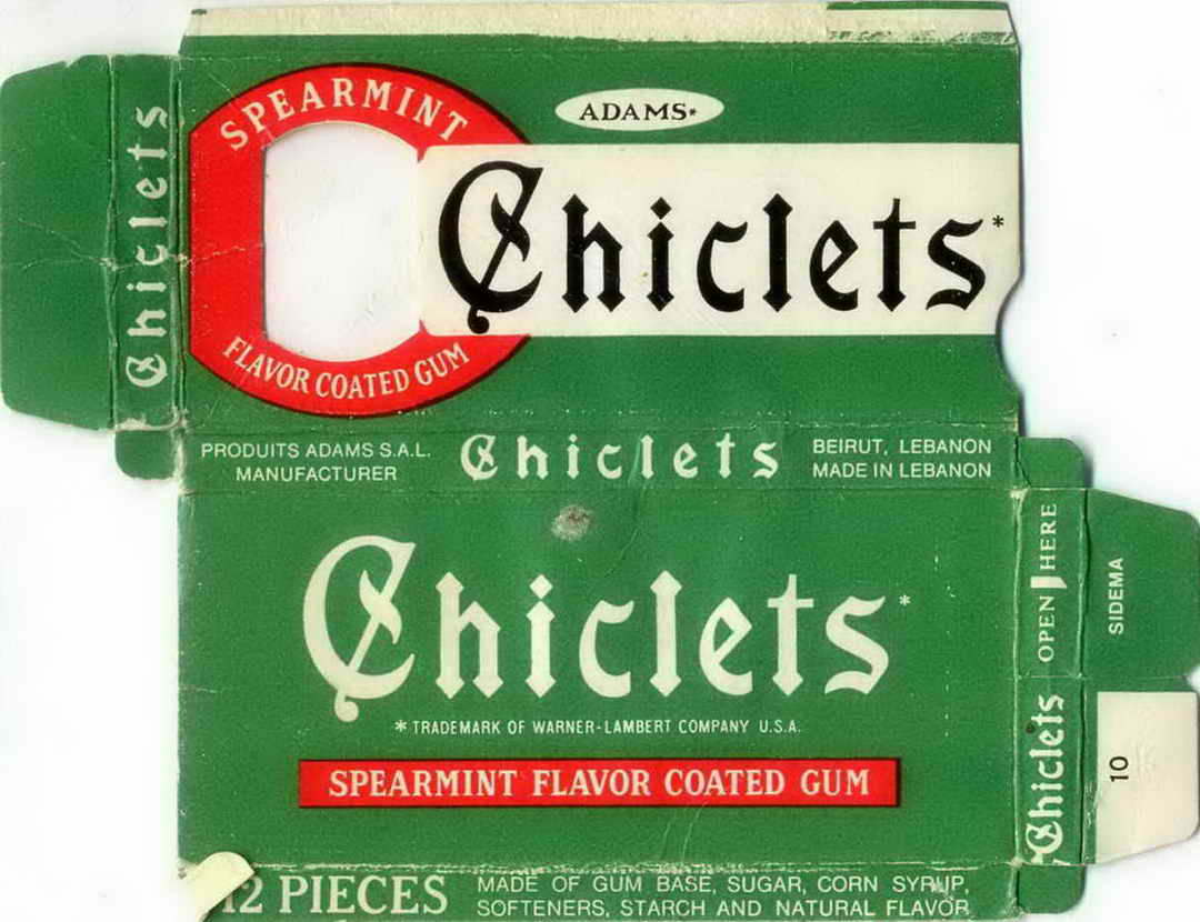 CHICLETS box pellets