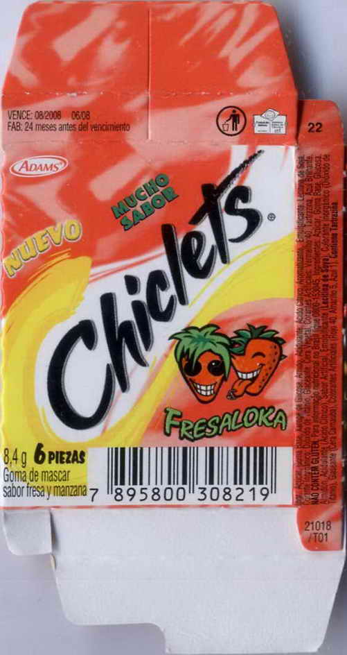 CHICLETS box pellets