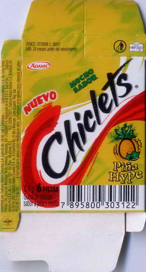 CHICLETS box pellets