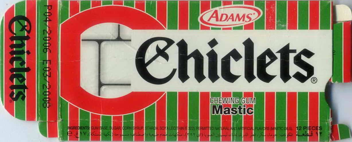 CHICLETS box pellets