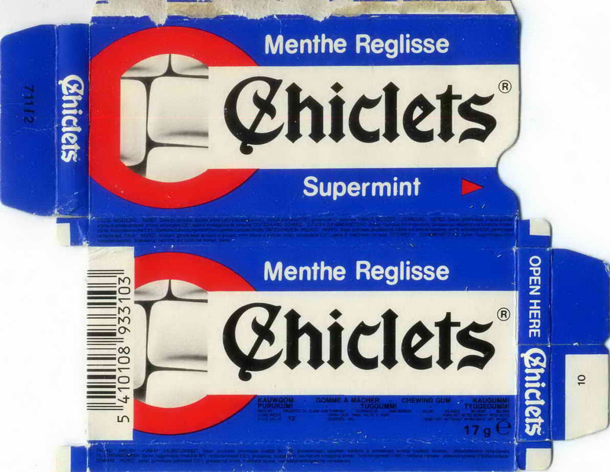 CHICLETS box pellets