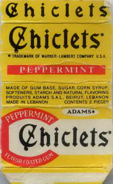 CHICLETS box pellets