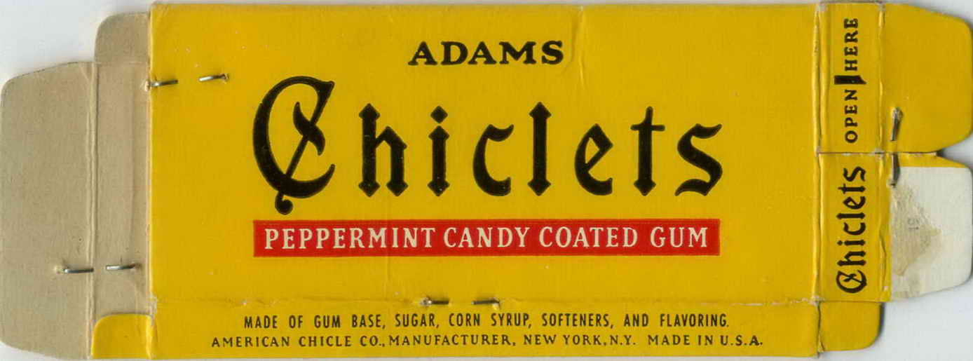 CHICLETS box pellets