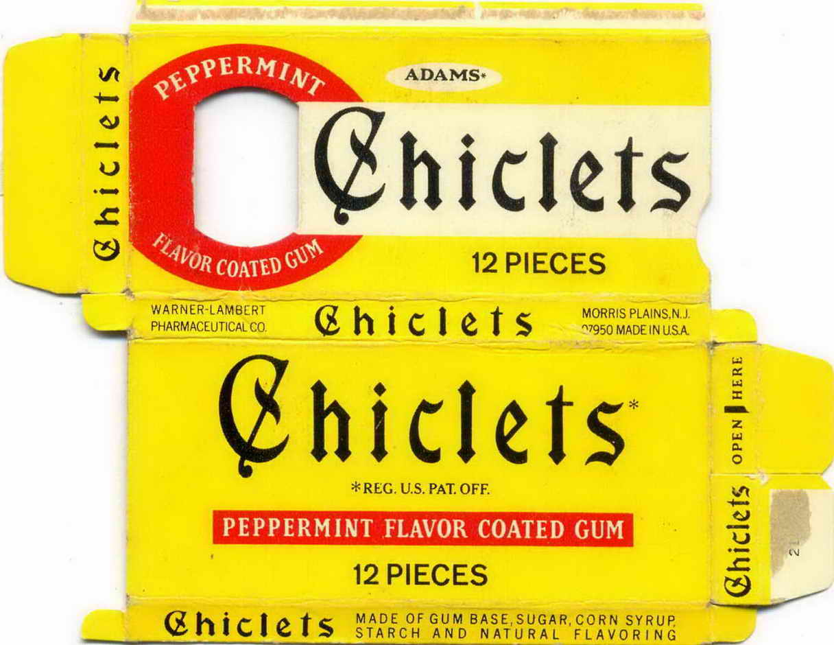 CHICLETS box pellets