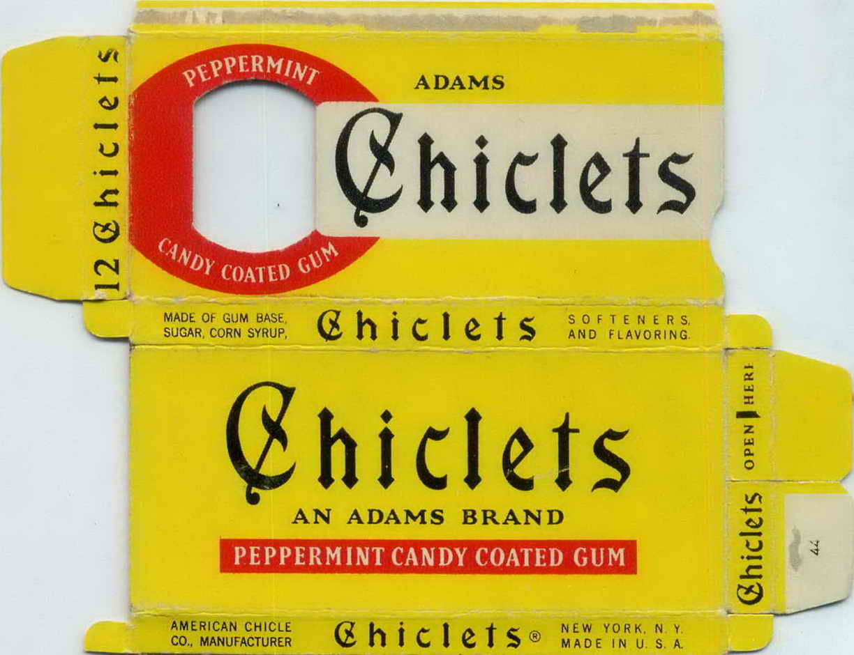 CHICLETS box pellets