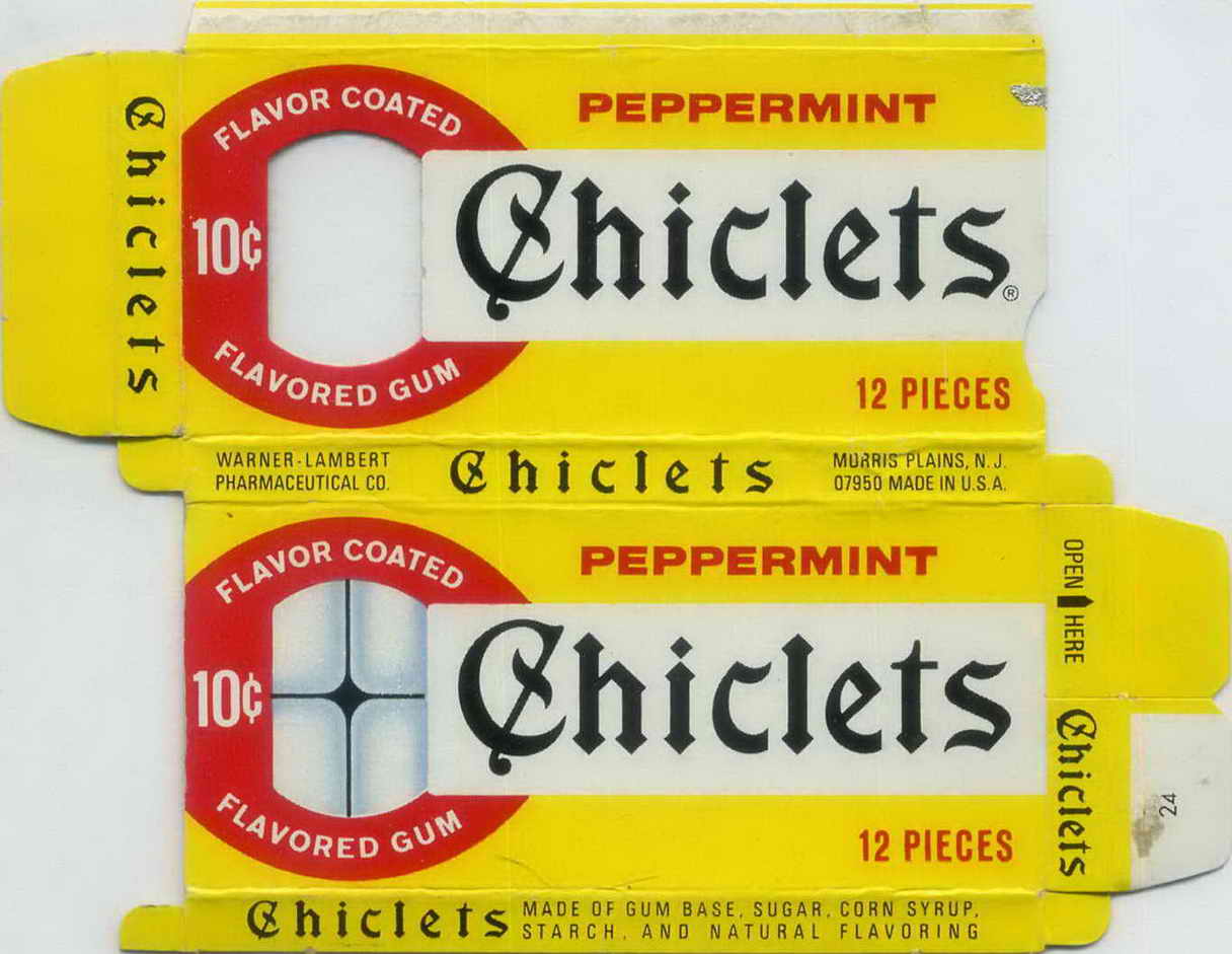 CHICLETS box pellets