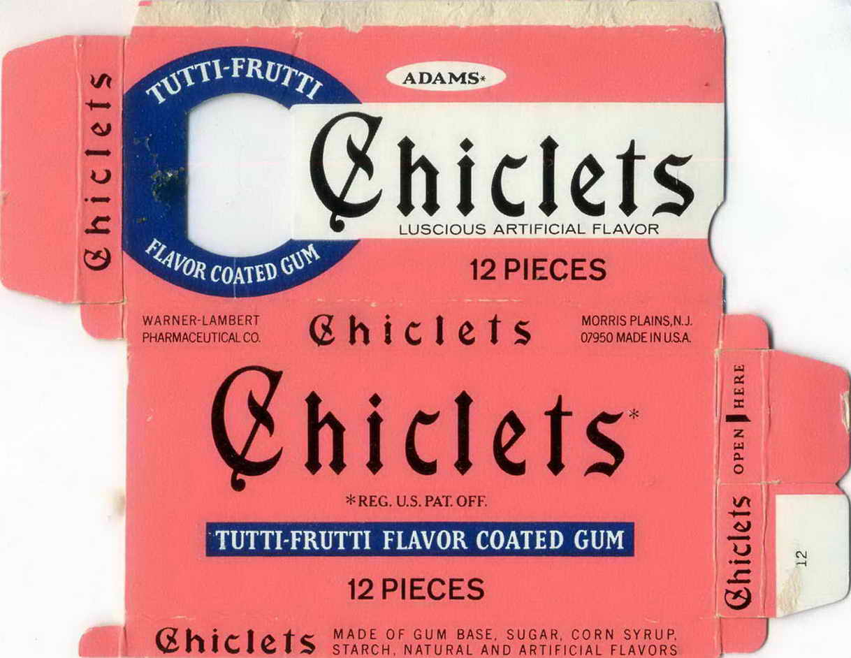 CHICLETS box pellets