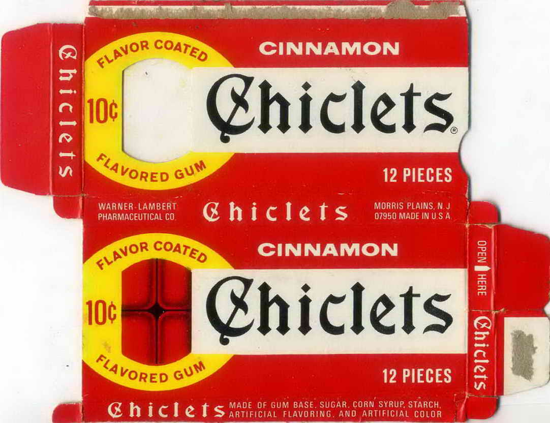 CHICLETS box pellets