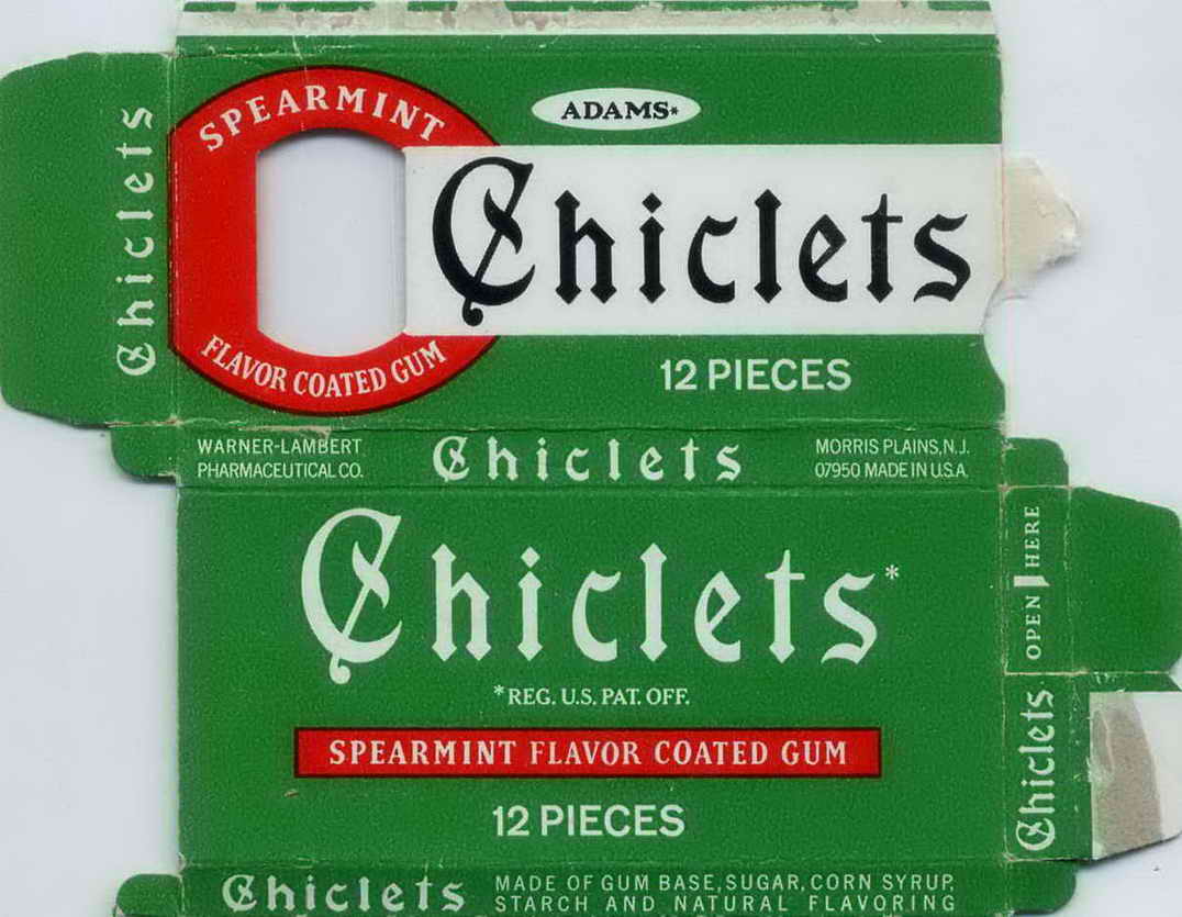 CHICLETS box pellets